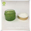 Skincare emballage luxe pot de verre vide fondation dépoli verre cosmétique vert pot 100g